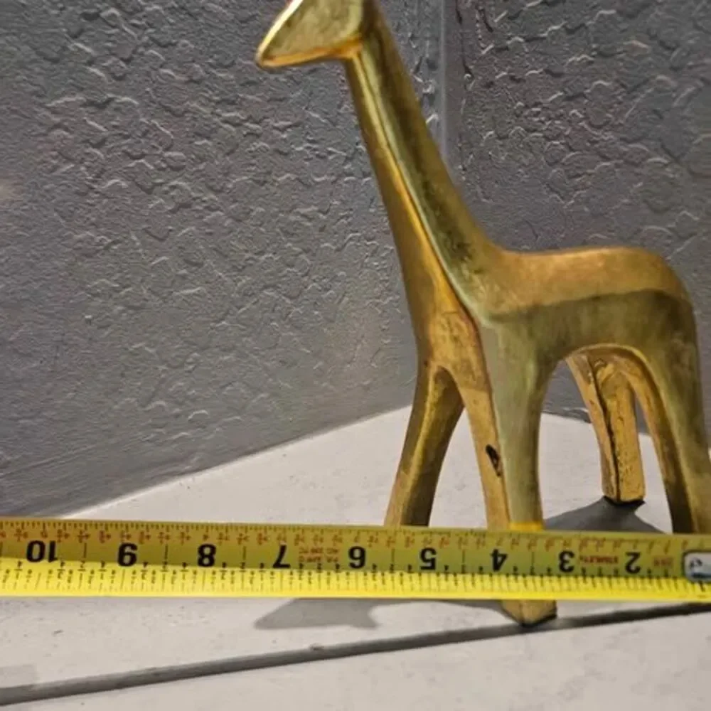 Vintahe Ceramic Anstract Golden Giraffe Figurine 9